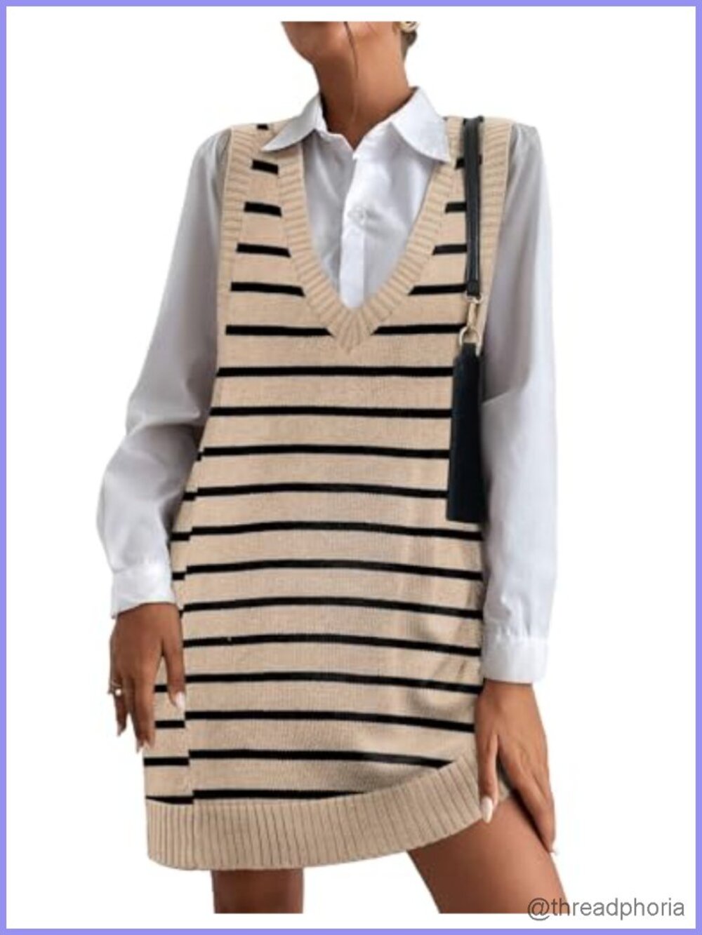 Oversized V Neck Sleeveless Sweater Vest with Pockets Knit Pullover Tunic